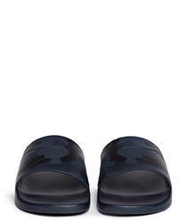 Nobrand Camouflage Print Leather Slide Sandals