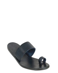 Handmade Dyed Grained Leather Sandals