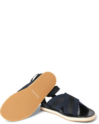 Dries Van Noten Leather And Grosgrain Sandals