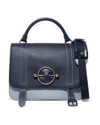 JW Anderson Disc Two Tone Leather And Suede Shoulder Bag