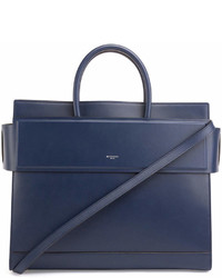Givenchy Horizon Medium Leather Satchel Bag Navy