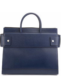 Givenchy Horizon Medium Leather Satchel Bag Navy
