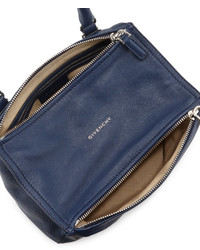 Givenchy Pandora Sugar Small Leather Satchel Bag Deep Blue