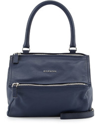 Givenchy Pandora Sugar Small Leather Satchel Bag Deep Blue