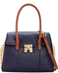 Tommy Hilfiger Th Turnlock Leather Colorblock Mini Convertible Top Handle