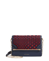 STRATHBERRY Weave Eastwest Satin Leather Crossbody Bag