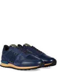 Navy Leather Shoes