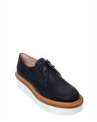 Tod's 50mm Leather Platform Lace Up Shoes