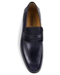 a. testoni Penny Slip On Leather Loafers