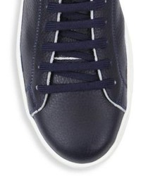Geox Textured Lace Up Leather Shoes