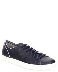 Geox Textured Lace Up Leather Shoes