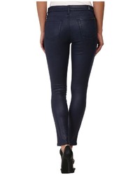 7 For All Mankind Ankle Knee Seam Skinny W Contour Waistband In Deep Navy