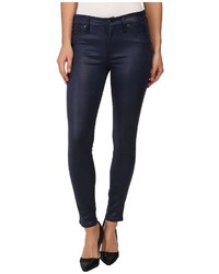 7 For All Mankind Ankle Knee Seam Skinny W Contour Waistband In Deep Navy