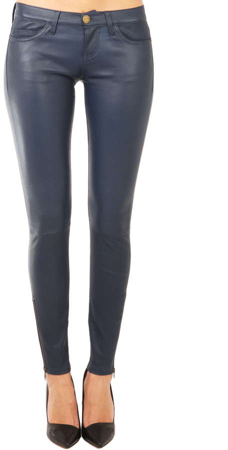 navy blue leather pants