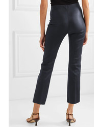 By Malene Birger Floridia Cropped Leather Slim Leg Pants