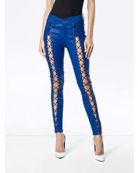 Filles a papa Skinny Lace Up Leather Trousers