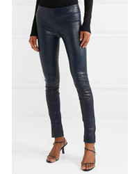 The Row Stretch Leather Skinny Pants