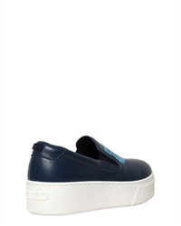 Kenzo 40mm Tiger Leather Slip On Sneakers