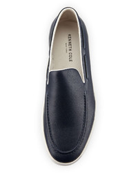 Kenneth Cole Gain A Victory Leather Slip On Sneaker Navy