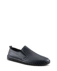 Spring Step Stitch Leather Loafer In Navy At Nordstrom