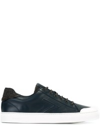 Canali Embossed Low Sneakers
