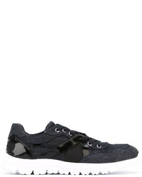 Dolce & Gabbana Leather And Cotton Panelled Sneakers
