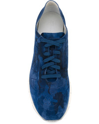 Santoni Perforated Lace Up Trainers