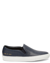 Common Projects Perforated Slip On Leather Trainers