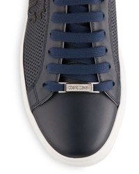 Roberto Cavalli Perforated Leather Sneakers