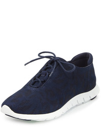 Cole Haan Zerogrand Perforated Leather Sneaker Marine Blue