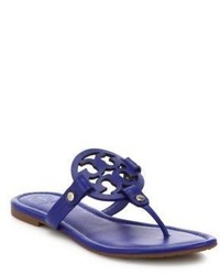Tory Burch Miller Leather Logo Thong Sandals
