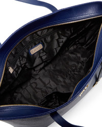 Furla Daisy Medium Leather Tote Bag Navy