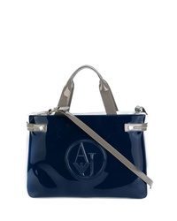 Armani Jeans Embossed Logo Tote Bag