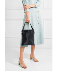 Tl-180 Fazzoletto Ribbed Patent Leather Shoulder Bag