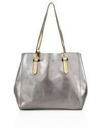 Izzy Unlined Metallic Leather Tote