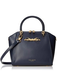 Ted Baker Lailey Metal Slim Bow Leather Sml Tote Top Handle Bag