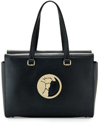 Versace Leather Tote Bag Black