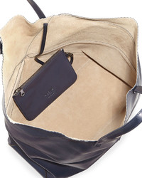 Loewe Lia Origami Leather Tote Bag Navy