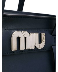 Miu Miu Logo Plaque Shopper Tote