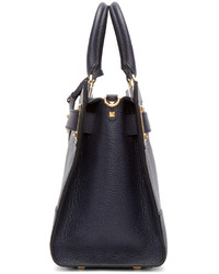 Valentino Navy Leather Large Tote