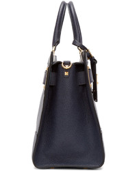 Valentino Navy Leather Large Tote