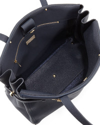 Salvatore Ferragamo Small Pebbled Leather Tote Bag Black