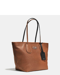Coach Taxi Zip Top Tote In Leather