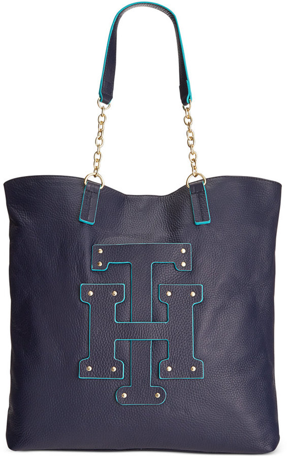 tommy hilfiger chain tote bag