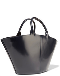 The Row To Go Leather Tote Navy