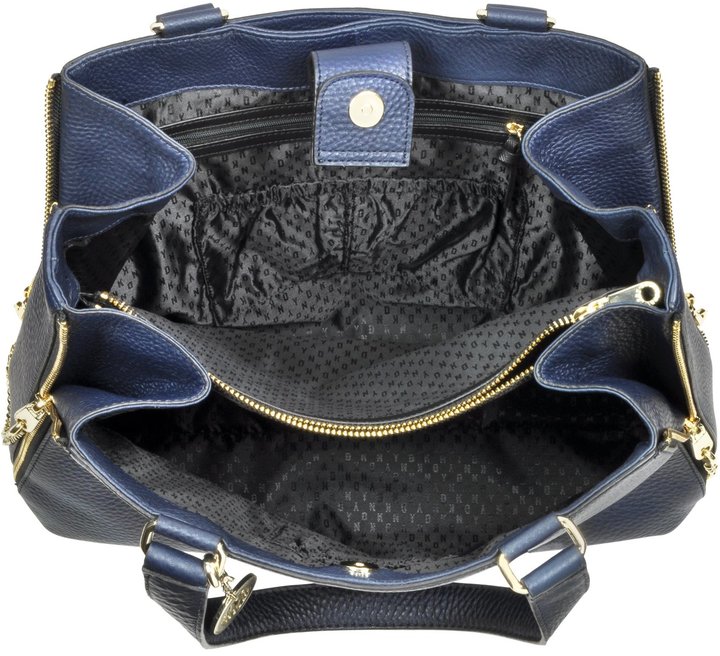 Leather bag Dkny Blue in Leather - 29810071