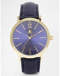 Asos Brand Watch With Navy Strap