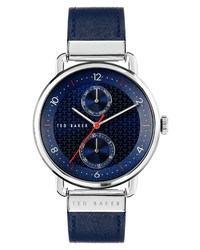 Ted Baker London Brixam Multifunction Leather Watch