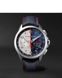 Baume & Mercier Clifton Club Shelby Cobra Automatic 44mm Stainless Steel And Leather Watch
