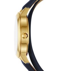 Tory Burch Collins Goldtone And Leather Strap Watch